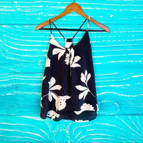 Lucky Brand Tropical Floral Silk Blouse Small as Seen on Vampire Diaries - Picture 8 of 9